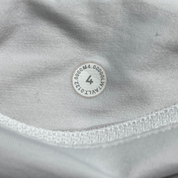 Lululemon LW7AVLT Women's White Speed Up Long Updated Fit Shorts Size 4 - Picture 5 of 12